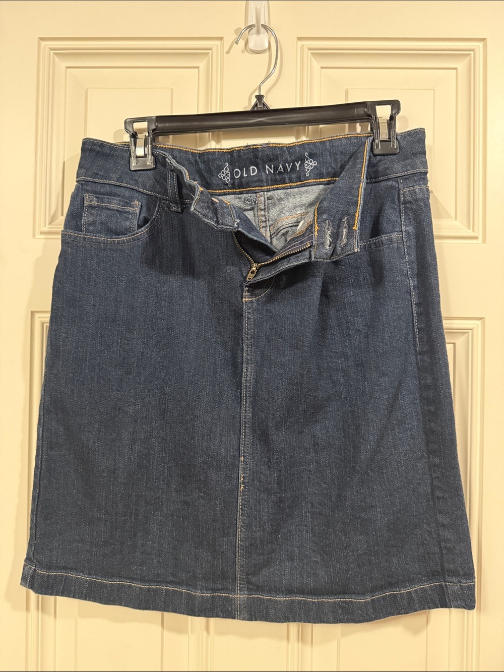 Old Navy Dark Blue Denim A-Line Skirt
